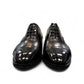 Fit minab black leather lace-up oxford shoe with cap toe and handmade stitching for formal or smart casual wear.
