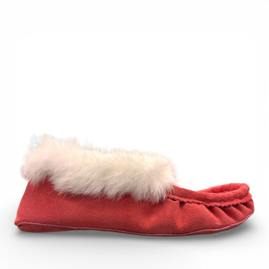 ALBERTA SUEDE MOCCASINS - PEACH