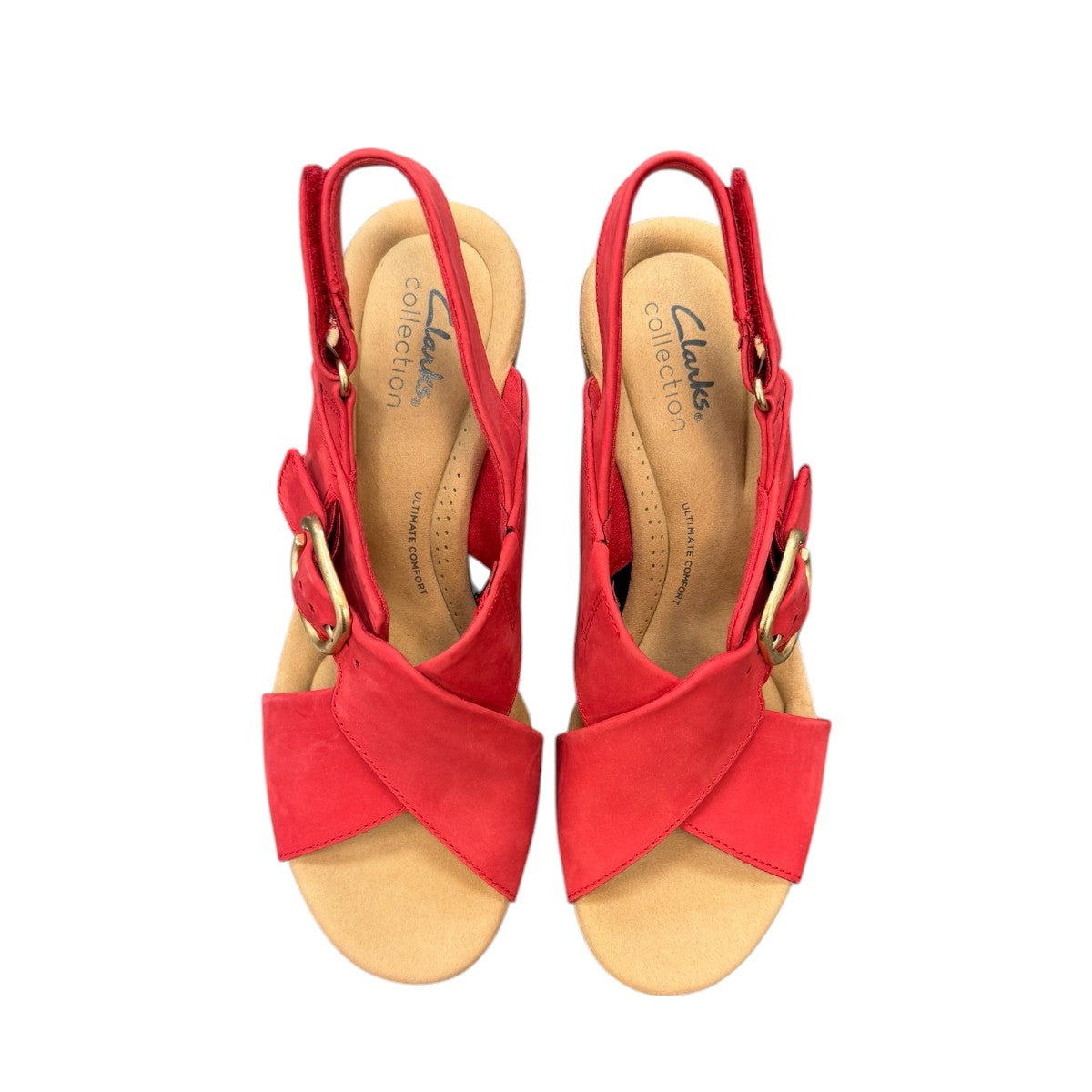 CLARKS GISELLE DOVE - CHERRY NUBUCK