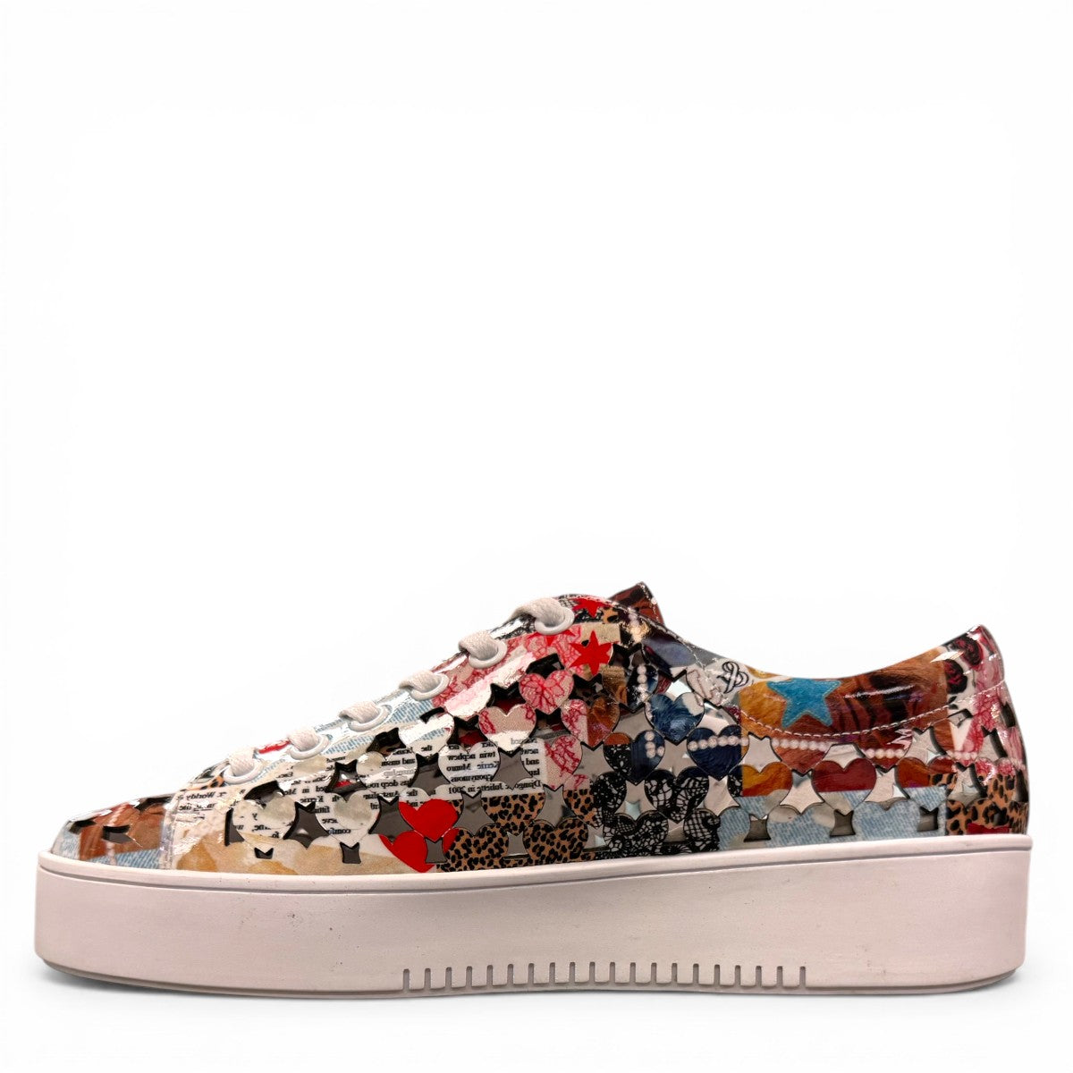 DJANGO & JULIETTE LEITHAH-DJ/ COLLAGE PRINT-WHITE SOLE LEATHER