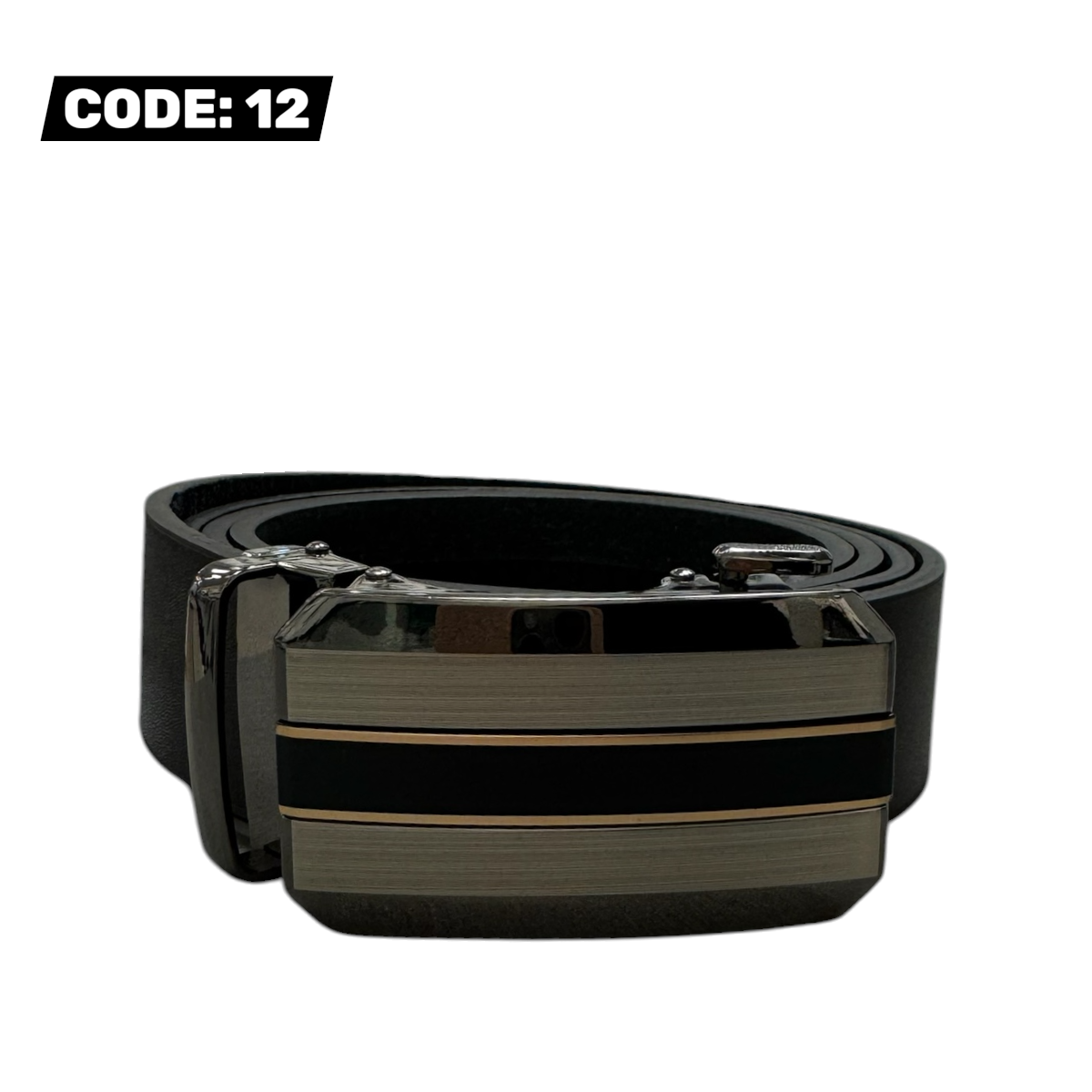 MEN'S GENUINE LEATHER BELT - BLACK