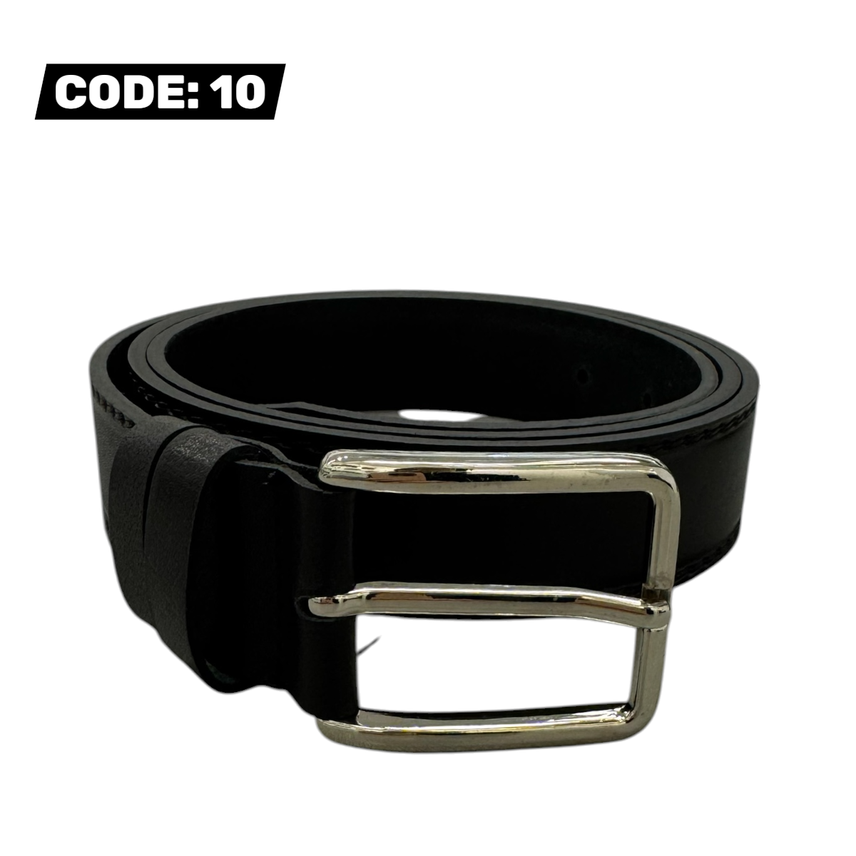 MEN'S GENUINE LEATHER BELT - BLACK