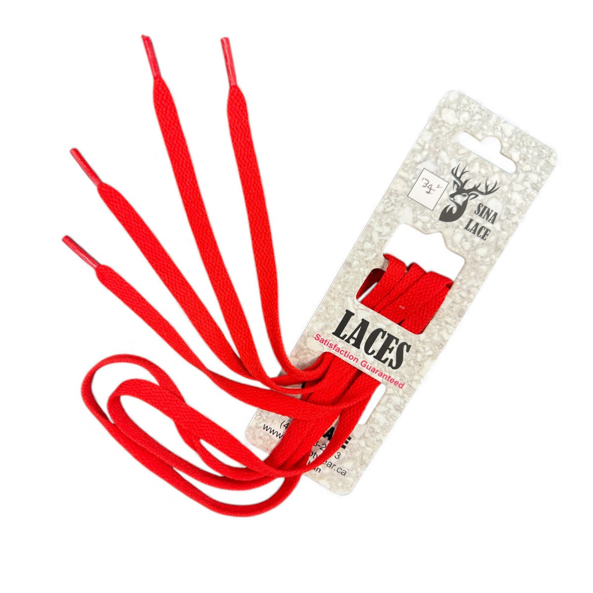 SINA FLAT SHOELACES - RED