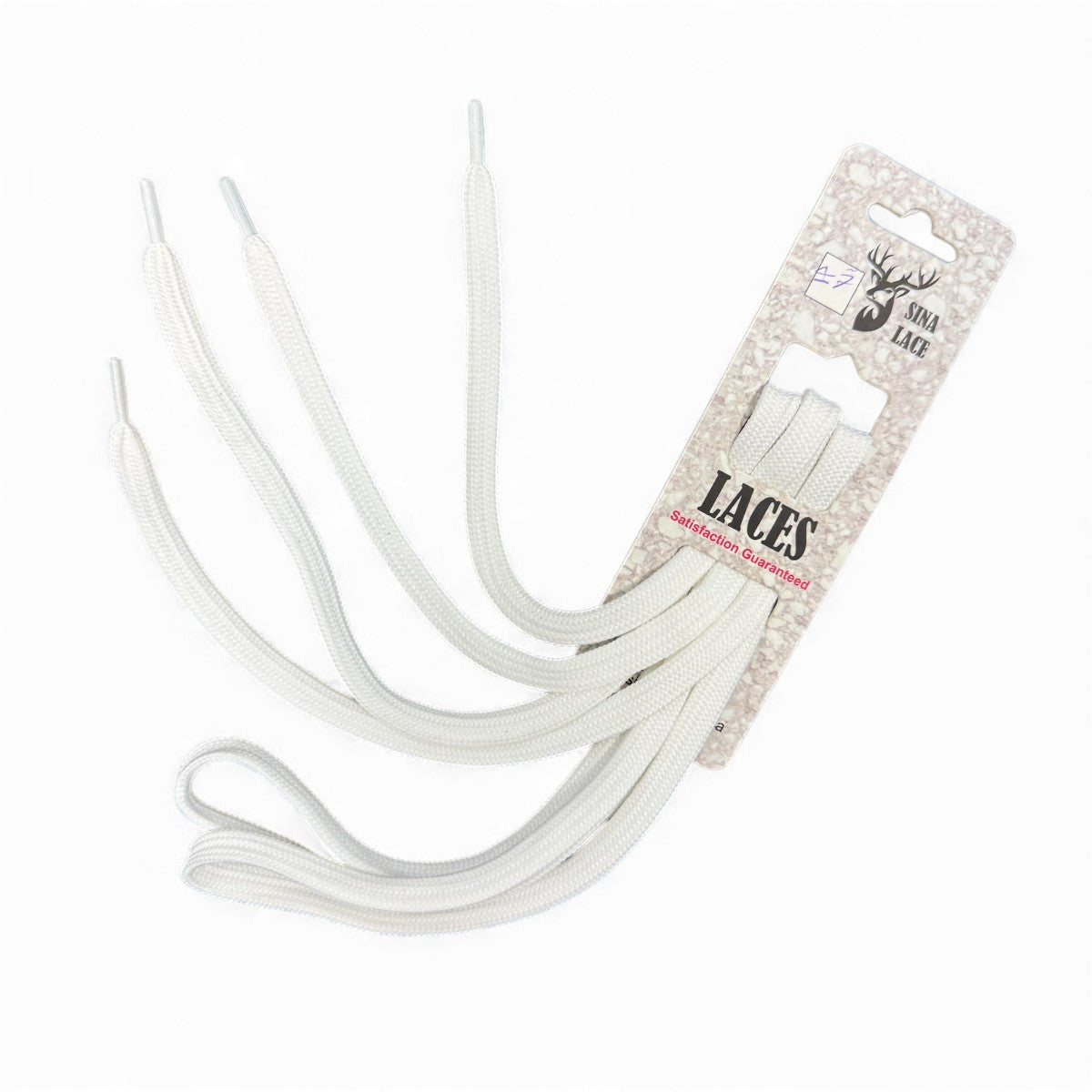 SINA FLAT SHOELACES - WHITE