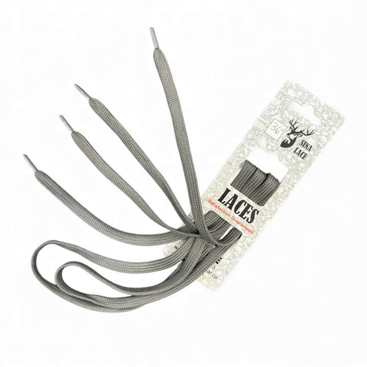 SINA FLAT SHOELACES - GREY