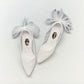 NIKPA PAPILLON white bridal high heels featuring a sheer mesh finish and elegant tulle bow detail