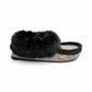 ALBERTA SUEDE MOCCASIN - GREY/BLACK FUR