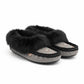 ALBERTA SUEDE MOCCASIN - GREY/BLACK FUR