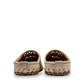 Roamers Verity mink leather slip-on sandal with breathable perforated cutouts and rubber outsole.
photo of the back side