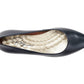 Ros Hommerson Heidi II navy leather pump with a comfortable crescent heel and almond toe.
photo of the top side