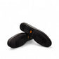 Satel Ardeshir black genuine leather loafers with a durable rubber outsole for formal wear. Photo of bottom view.