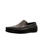 Satel Ardeshir black genuine leather loafers with a durable rubber outsole for formal wear. Photo of front side view.