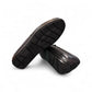 Satel Gishan black leather loafers with handmade stitching and tassel detail for formal wear. Photo of bottom view.