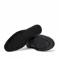 Satel Niavaran brown leather slip-on shoes with handmade stitching and a durable rubber outsole for formal wear. Photo of bottom view.