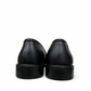 Satel Satani black leather loafer with handmade stitching and durable rubber outsole for formal or casual wear. Photo of back view.