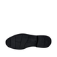 Satel Satani black leather loafer with handmade stitching and durable rubber outsole for formal or casual wear. Photo of bottom view.