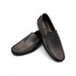 Satel Starkhan black leather loafers with handmade stitching, featuring a polished finish and comfortable lining. Photo of upper view 1.