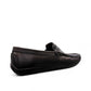 Satel Starkhan black leather loafers with handmade stitching, featuring a polished finish and comfortable lining. Photo of back view.