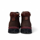 Satel Sistan suede dark brown lace-up boots with a durable rubber outsole and detailed stitching. Photo of back view.