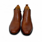 Satel Yazd dark brown genuine leather Chelsea boots with side elastic panels and rubber outsole. Photo of upper view.
