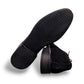 Sun Bardiya black suede lace-up dress shoes with a durable rubber outsole for formal or smart casual wear. Photo of bottom view.