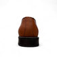 Sun Faulad brown genuine leather penny loafer with handmade stitching and a durable rubber outsole. Photo of back view 2.