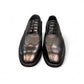 Sun Hesamak 3 black leather brogue dress shoe with lace-up closure and detailed stitching. Photo of front view 2.