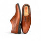 Sun Isfahan Lace brown leather lace-up dress shoe with decorative side stitching and a durable rubber outsole. Photo of upper view.
