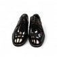 Sun Mahour black patent leather lace-up dress shoe with a polished finish and durable rubber outsole. Photo of front view 2.