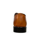 Sun Makan brown genuine leather lace-up formal dress shoe with a durable rubber outsole. Photo of back view 2.