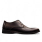 Sun Shoes For Men Neardoor black genuine leather lace-up formal shoes with subtle handmade stitching and a durable rubber outsole. Photo of left side view.