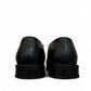 Sun Shoes for man Attar Lace black genuine leather lace-up dress shoes with subtle handmade stitching and a durable rubber outsole. Photo of back view.