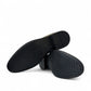 Sun Shoes for man Attar Lace black genuine leather lace-up dress shoes with subtle handmade stitching and a durable rubber outsole. Photo of bottom view.