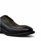 Sun Shoes for man Attar Lace black genuine leather lace-up dress shoes with subtle handmade stitching and a durable rubber outsole. Photo of front view.