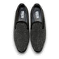 Sun Sparkling black suede loafers featuring sparkling rhinestone embellishments and refined handmade stitching. Photo of upper view 2.