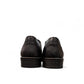 Sun Stylish black leather lace up dress shoe with textured pattern and handmade stitching details. Photo of back view.