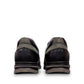 TATA SHOES SABALAN black leather lace-up shoes with perforated side detailing and rubber outsole