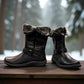Wanderlust Gabi 2 black waterproof winter boot with pile lining, buckle straps, and durable lug sole.