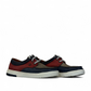 XL EVER LIFE GHEYSARIEH casual sneaker in red, navy, and grey leather with white rubber sole. Photo of front side view 2.