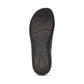 Aetrex Dana black leather lace-up sneaker with woven side detail and supportive orthotic arch design