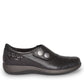 Aetrex Karina black orthotic shoe insole with ergonomic arch support and textured rubber base
