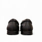 Atropat Bahar black leather slip-on shoes with handmade stitching and durable rubber outsole. Photo of back view.