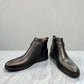 Atropat Bamdad black leather ankle boots with a side buckle strap and durable rubber outsole. Photo of upper view.