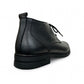 Atropat Ferdowsi black genuine leather chukka boots with handmade stitching and rubber outsole. Photo of back view 2.