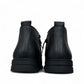 Atropat Ferdowsi black genuine leather chukka boots with handmade stitching and rubber outsole. Photo of back view 1.