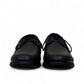 Atropat Hafez black genuine leather smart casual shoes with subtle handmade stitching and rubber sole. Photo of front view 2.