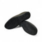 Atropat Hafez black genuine leather smart casual shoes with subtle handmade stitching and rubber sole. Photo of bottom view.