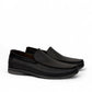 Atropat Molana gray leather slip-on loafers with handmade stitching and durable rubber outsole. Photo of side views.