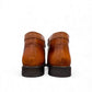 Atropat Nezami light brown leather boots with handmade stitching and a durable rubber outsole. Photo of back view.