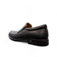 Atropat Ramtin black genuine leather slip-on boots with textured detail and durable rubber outsole. Photo of back view.